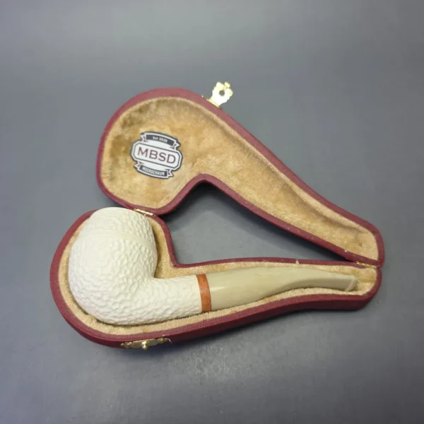 MBSD Meerschaum Deluxe Rusticated Rhodesian with Briar-Mortise (New) - Image 11