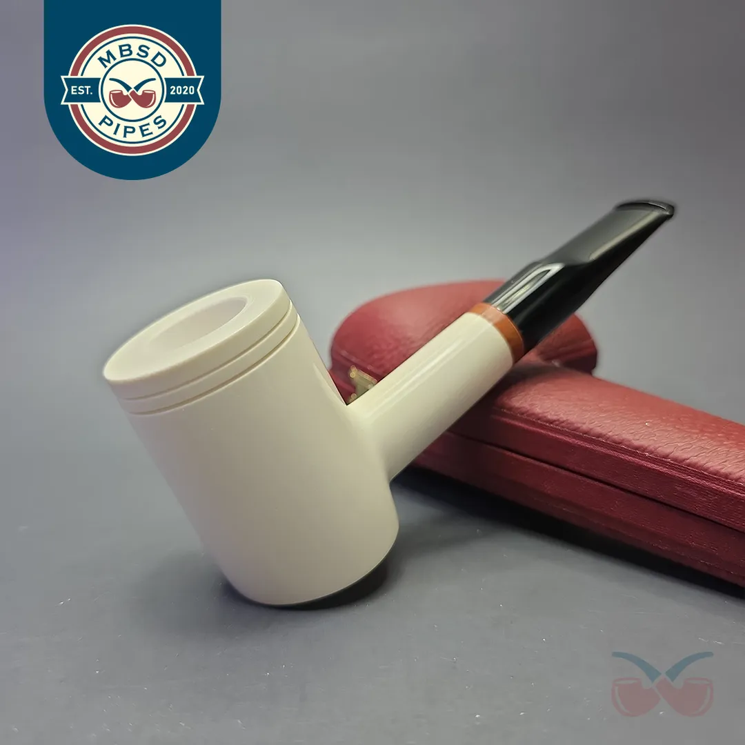 MBSD Meerschaum Deluxe Smooth Poker with Briar-Mortise (New)
