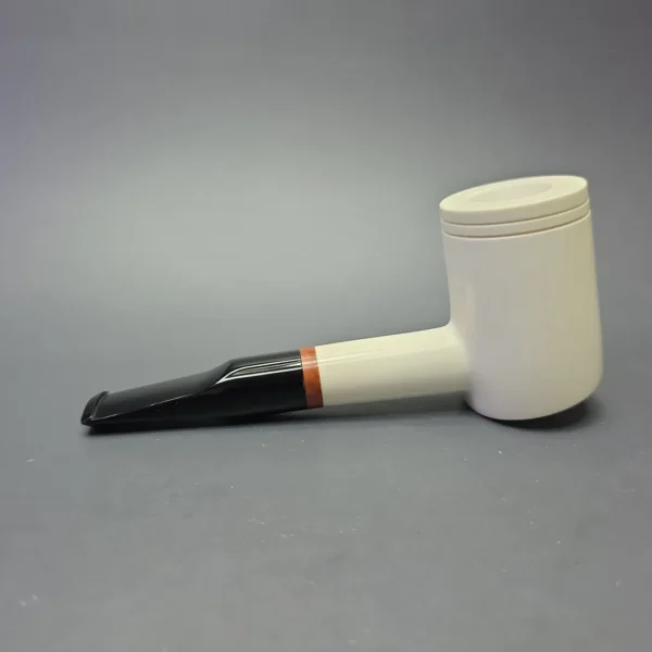 MBSD Meerschaum Deluxe Smooth Poker with Briar-Mortise (New) - Image 4