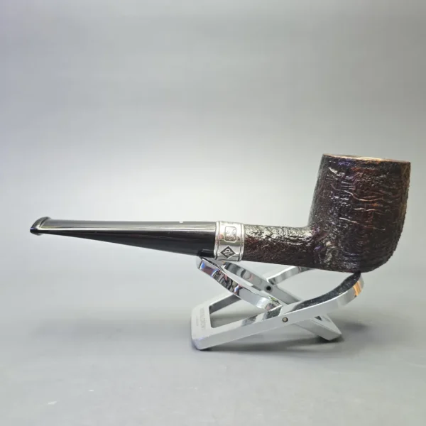 Dunhill (2000) Millennium Hallmark Shell Briar 5103 Sandblasted Billiard with Silver (Estate) - Image 4