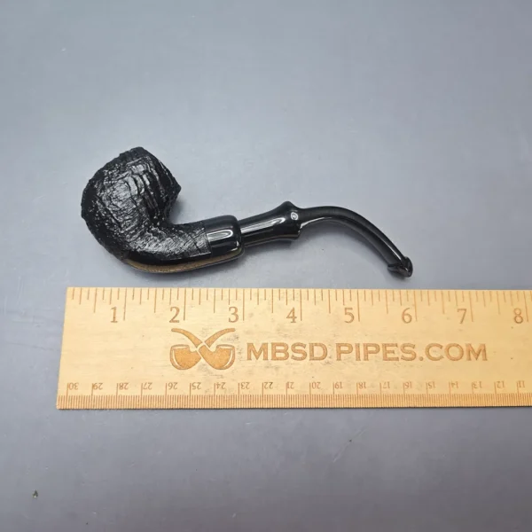 Peterson 2025 Halloween Pipe 317 Sandblasted Bent Billiard (Estate) - Image 11