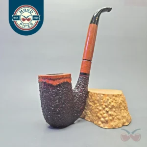 Radice Rind Collect Partially Rusticated Oom Paul with Briar Shank Extension (Estate)
