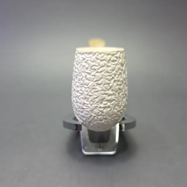 MBSD Meerschaum Deluxe Rusticated Bent Billiard with Briar-Mortise (New) - Image 4