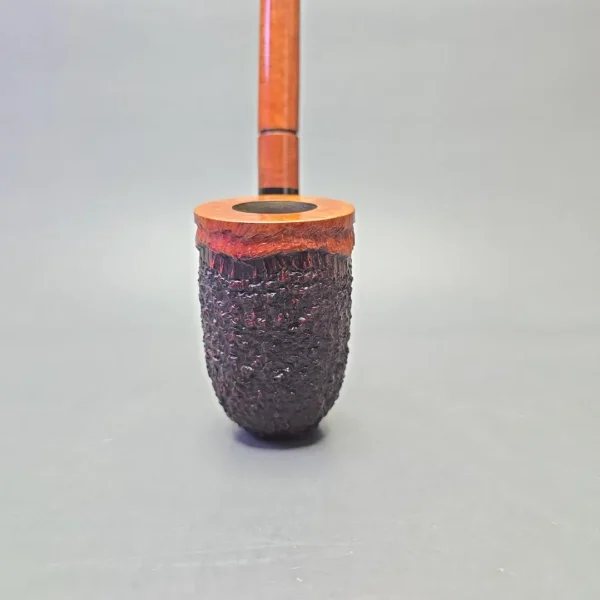 Radice Rind Collect Partially Rusticated Oom Paul with Briar Shank Extension (Estate) - Image 3
