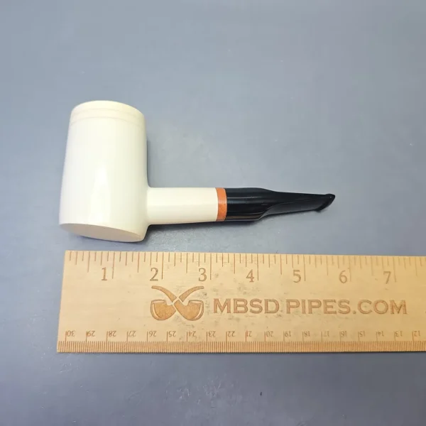 MBSD Meerschaum Deluxe Smooth Poker with Briar-Mortise (New) - Image 11