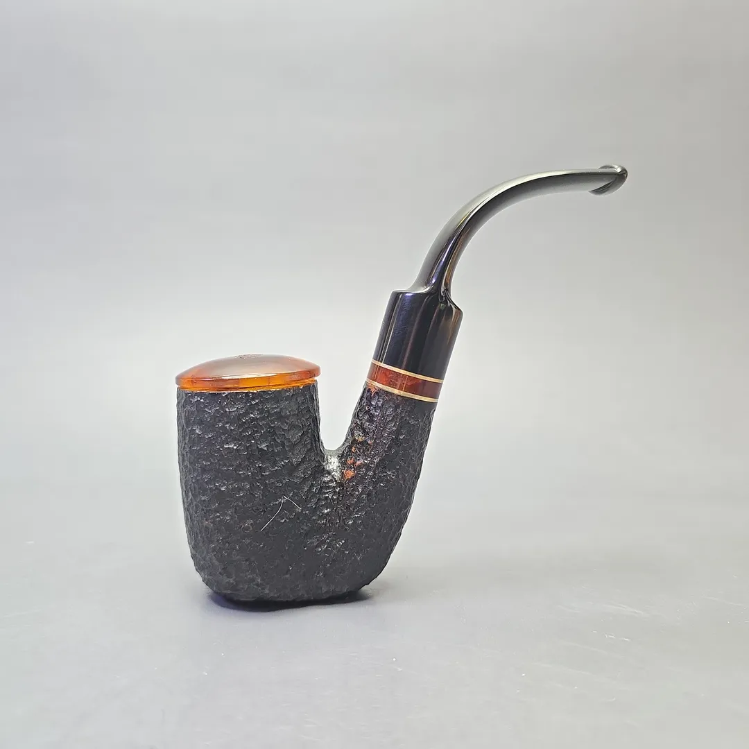 Savinelli for Diebel's Rusticated Oom Paul Sitter with Acrylic Cap (Estate Briar Pipe, Unsmoked - Image 2