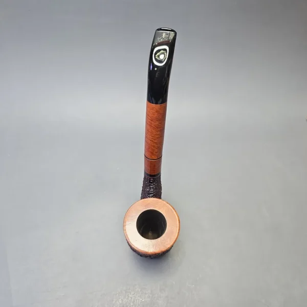 Radice Rind Collect Partially Rusticated Oom Paul with Briar Shank Extension (Estate) - Image 8