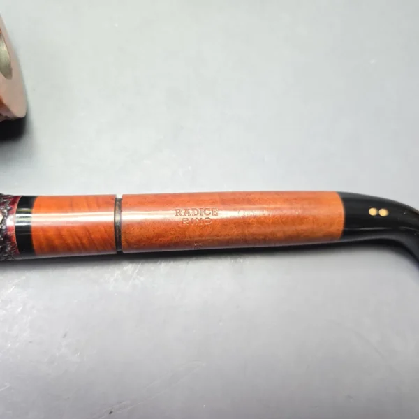 Radice Rind Collect Partially Rusticated Oom Paul with Briar Shank Extension (Estate) - Image 9