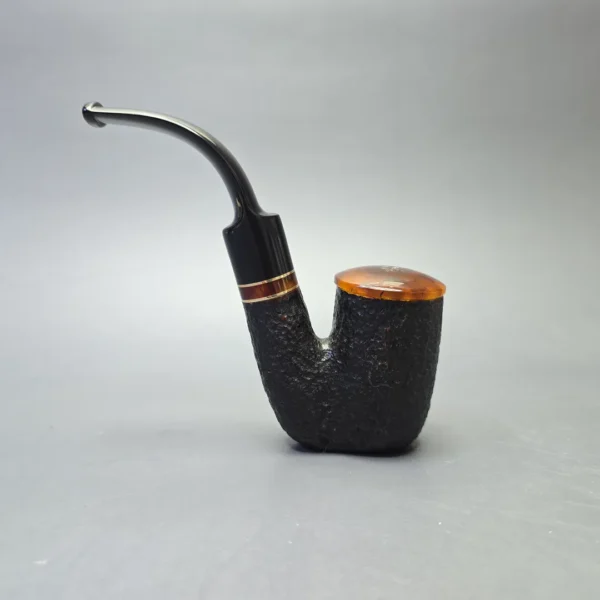 Savinelli for Diebel's Rusticated Oom Paul Sitter with Acrylic Cap (Estate Briar Pipe, Unsmoked - Image 4