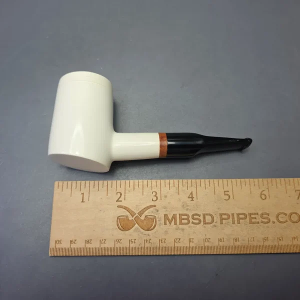 MBSD Meerschaum Deluxe Smooth Poker with Briar-Mortise (New) - Image 9