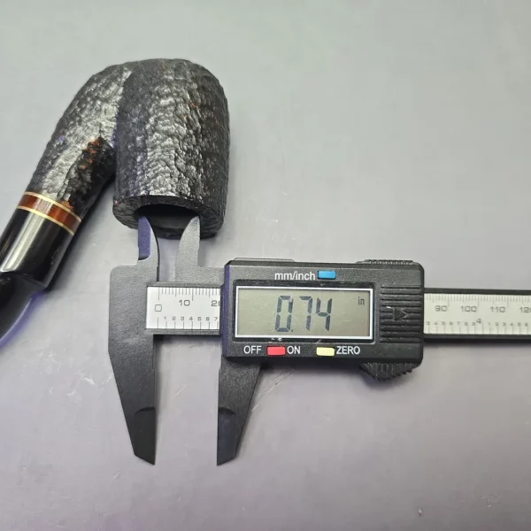 Savinelli for Diebel's Rusticated Oom Paul Sitter with Acrylic Cap (Estate Briar Pipe, Unsmoked - Image 10