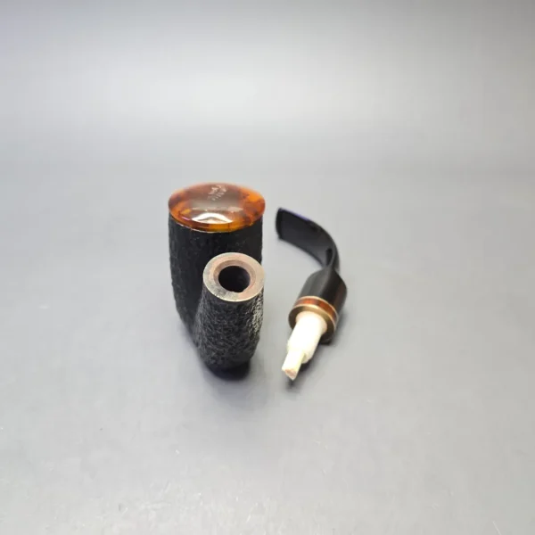 Savinelli for Diebel's Rusticated Oom Paul Sitter with Acrylic Cap (Estate Briar Pipe, Unsmoked - Image 11