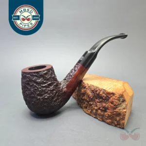 James Upshall Bark Group 6 Partially Rusticated Bent Billiard (Unsmoked Estate)
