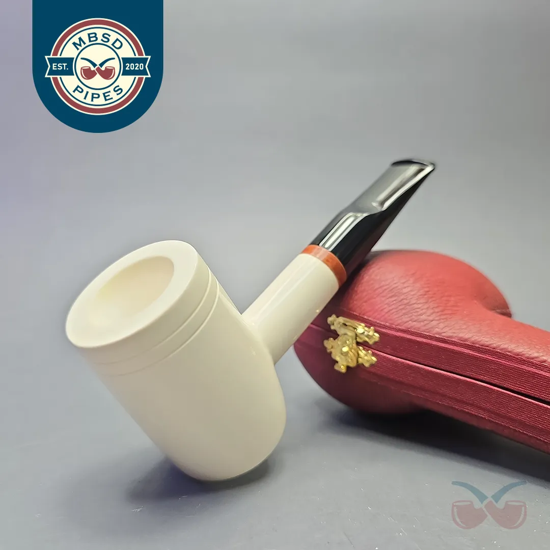 MBSD Meerschaum Deluxe Smooth Poker with Briar-Mortise (New)