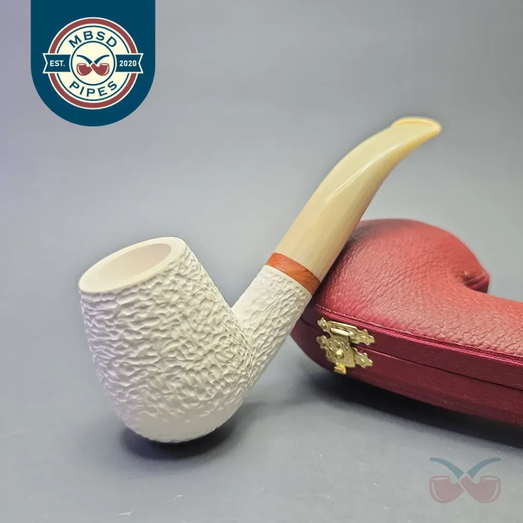MBSD Meerschaum Deluxe Rusticated Brandy with Briar-Mortise (New)