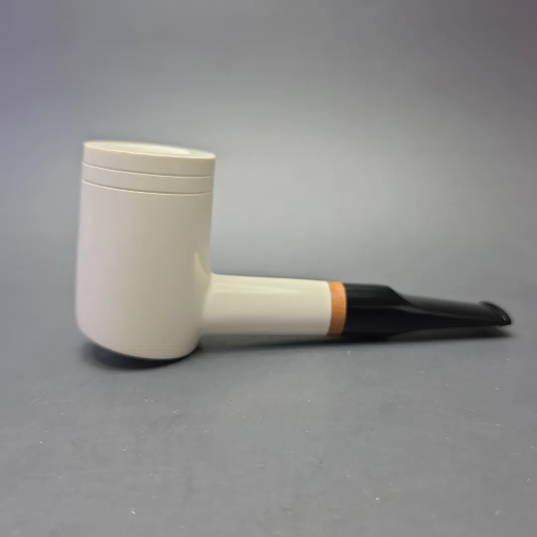 MBSD Meerschaum Deluxe Smooth Poker with Briar-Mortise (New) - Image 2
