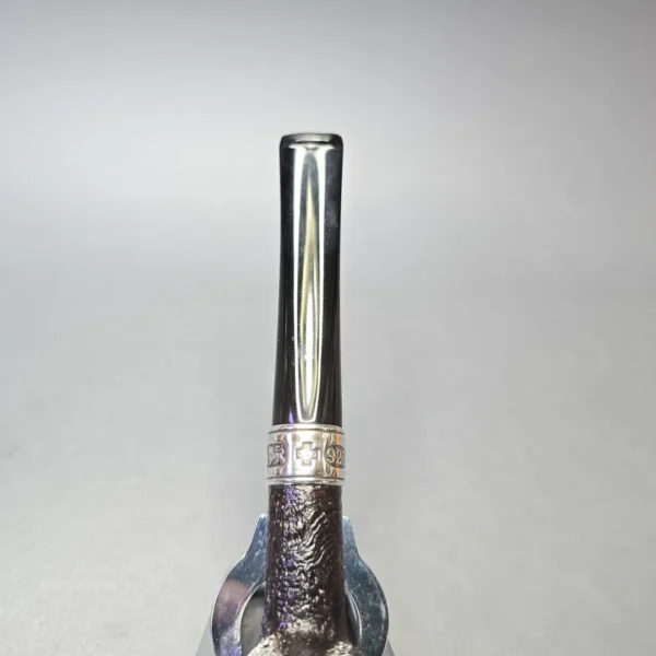 Dunhill (2000) Millennium Hallmark Shell Briar 5103 Sandblasted Billiard with Silver (Estate) - Image 7