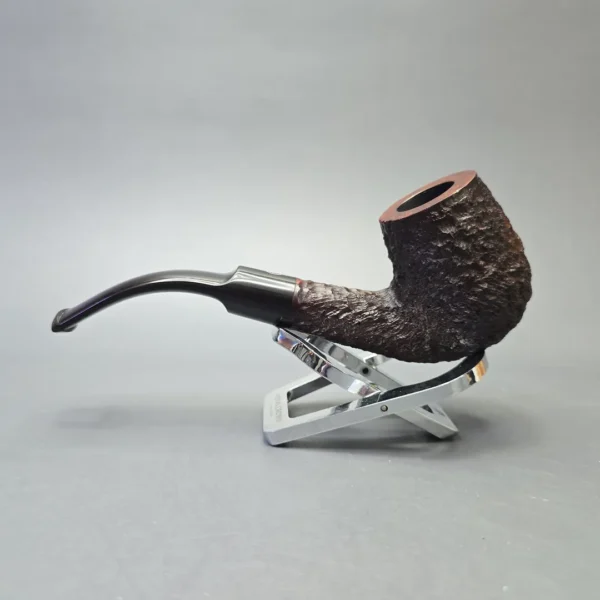 James Upshall Bark Group 6 Partially Rusticated Bent Billiard (Unsmoked Estate) - Image 4