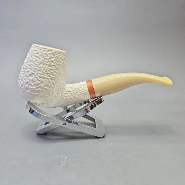 MBSD Meerschaum Deluxe Rusticated Brandy with Briar-Mortise (New) - Image 3