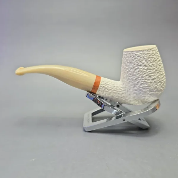 MBSD Meerschaum Deluxe Rusticated Brandy with Briar-Mortise (New) - Image 5