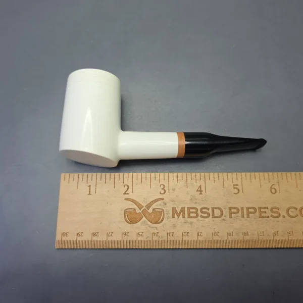 MBSD Meerschaum Deluxe Smooth Poker with Briar-Mortise (New) - Image 7