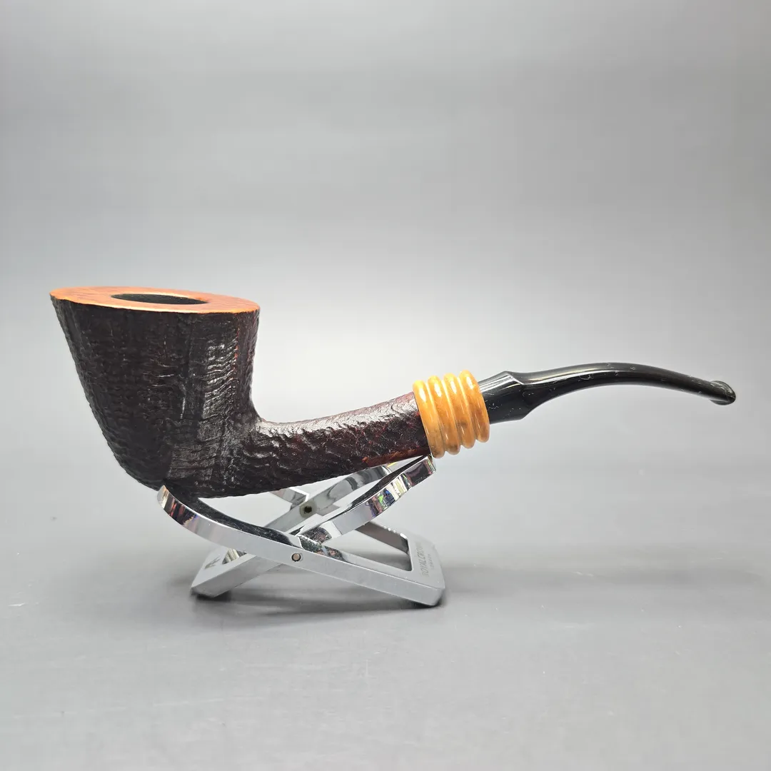 W.O. Larsen Straight Grain Special Partially Sandblasted Dublin with Boxwood (Estate) - Image 2