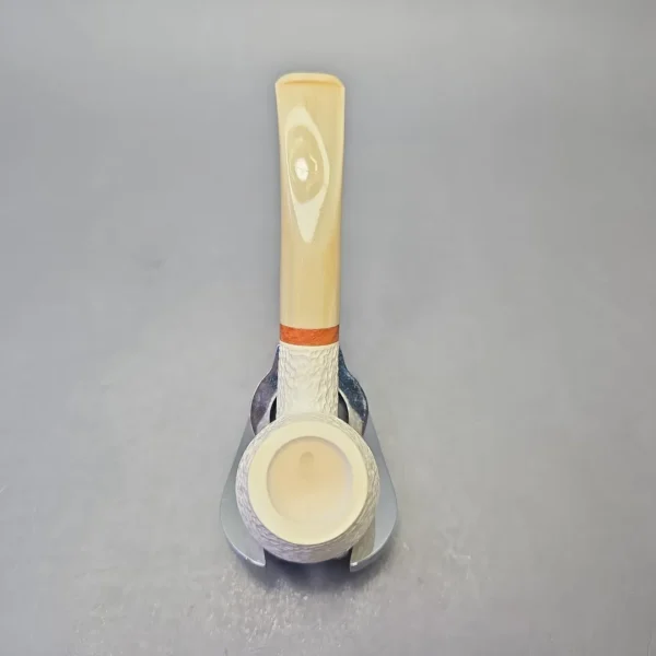 MBSD Meerschaum Deluxe Rusticated Brandy with Briar-Mortise (New) - Image 9