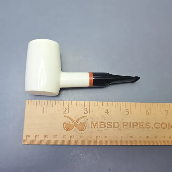 MBSD Meerschaum Deluxe Smooth Poker with Briar-Mortise (New) - Image 11