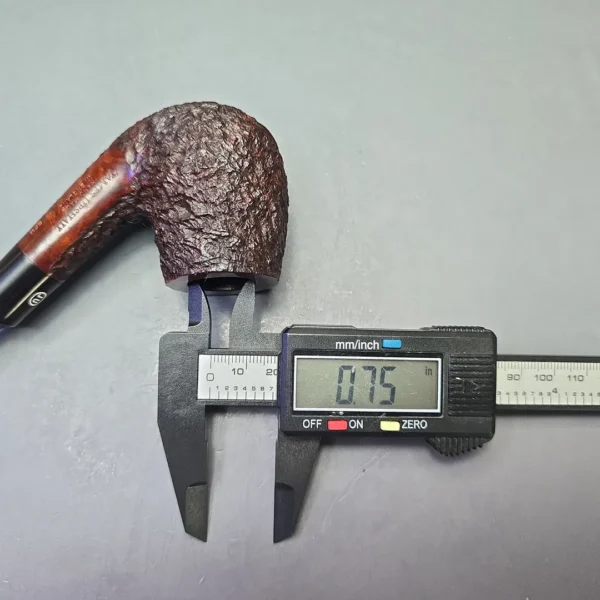 James Upshall Bark Group 6 Partially Rusticated Bent Billiard (Unsmoked Estate) - Image 12