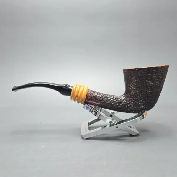 W.O. Larsen Straight Grain Special Partially Sandblasted Dublin with Boxwood (Estate) - Image 4