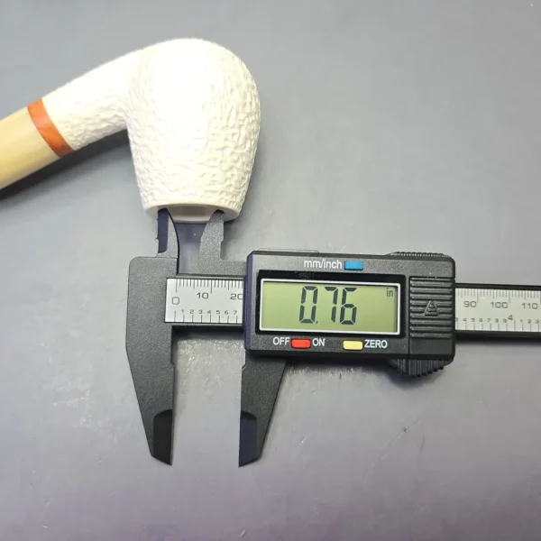 MBSD Meerschaum Deluxe Rusticated Brandy with Briar-Mortise (New) - Image 12