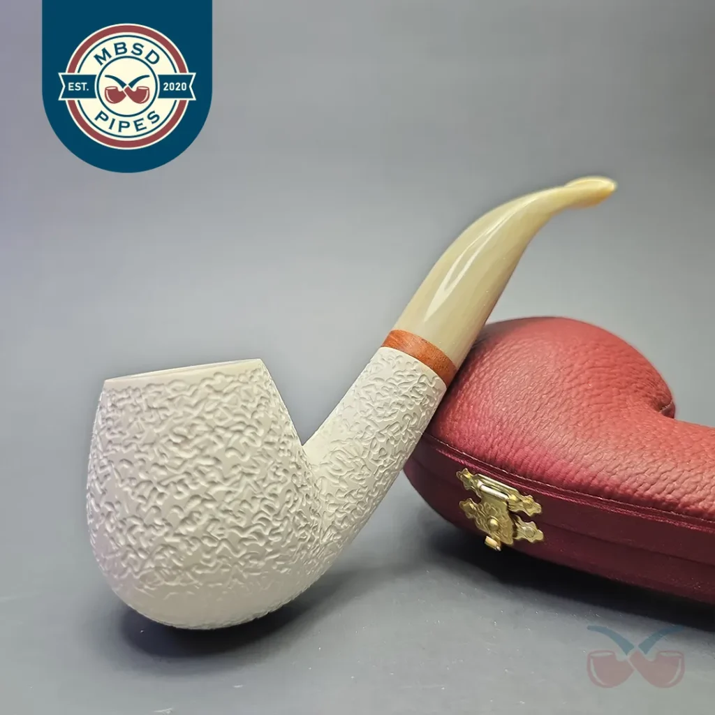 MBSD Meerschaum Deluxe Rusticated Brandy with Briar-Mortise (New)