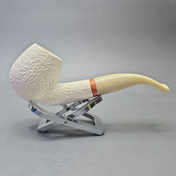 MBSD Meerschaum Deluxe Rusticated Brandy with Briar-Mortise (New) - Image 3