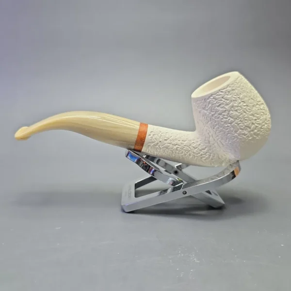 MBSD Meerschaum Deluxe Rusticated Brandy with Briar-Mortise (New) - Image 5