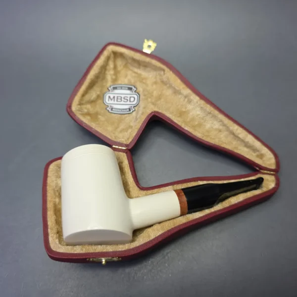 MBSD Meerschaum Deluxe Smooth Poker with Briar-Mortise (New) - Image 11
