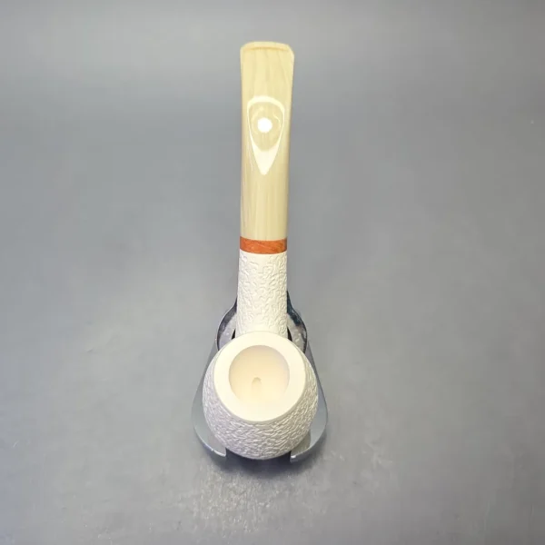 MBSD Meerschaum Deluxe Rusticated Brandy with Briar-Mortise (New) - Image 9