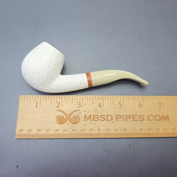 MBSD Meerschaum Deluxe Rusticated Brandy with Briar-Mortise (New) - Image 11