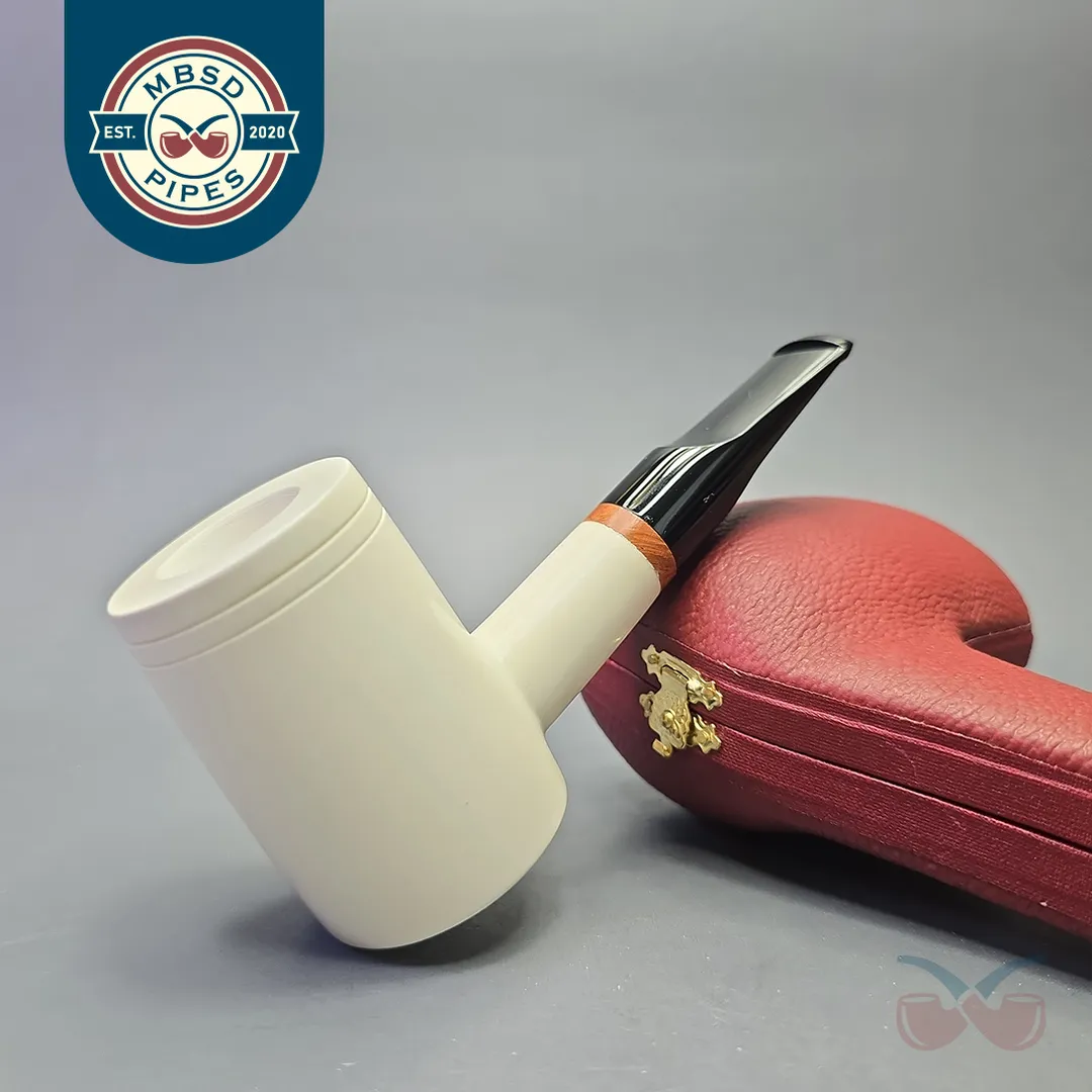 MBSD Meerschaum Deluxe Smooth Poker with Briar-Mortise (New)