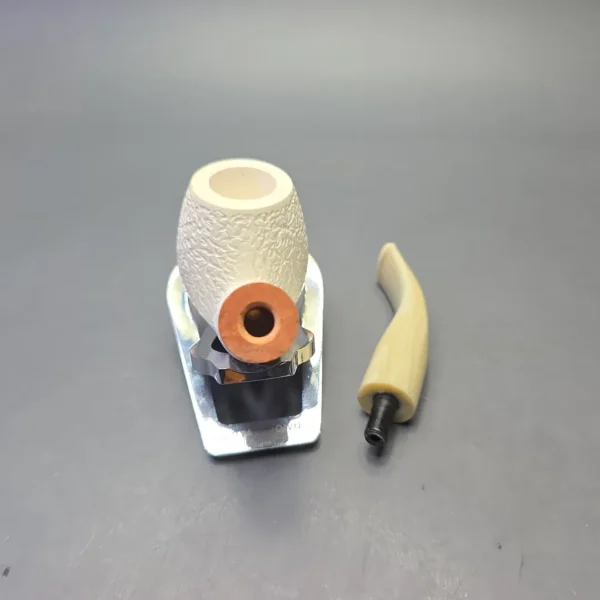 MBSD Meerschaum Deluxe Rusticated Brandy with Briar-Mortise (New) - Image 13