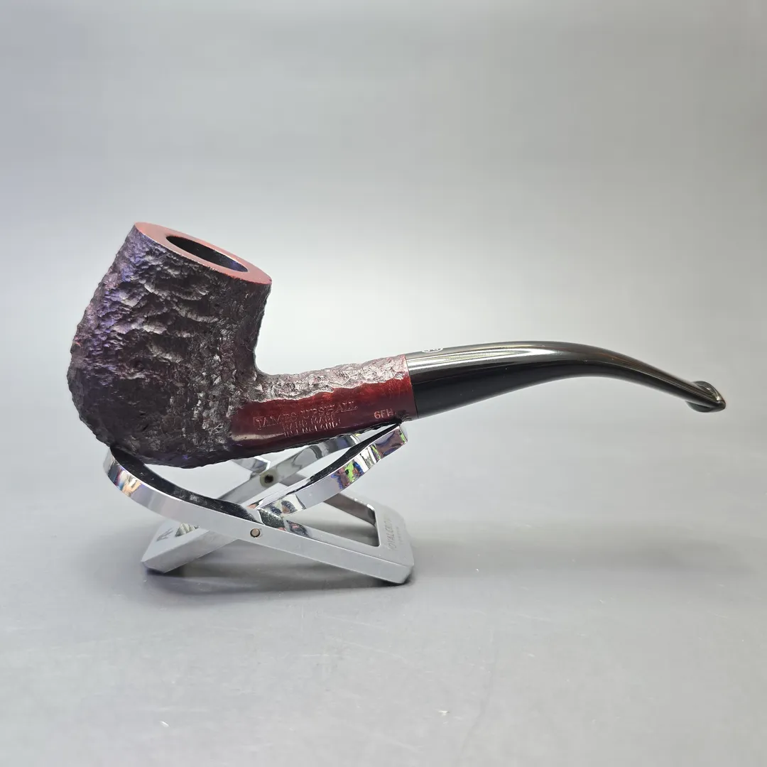 James Upshall Bark Group 6 Partially Rusticated Bent Billiard (Unsmoked Estate) - Image 2