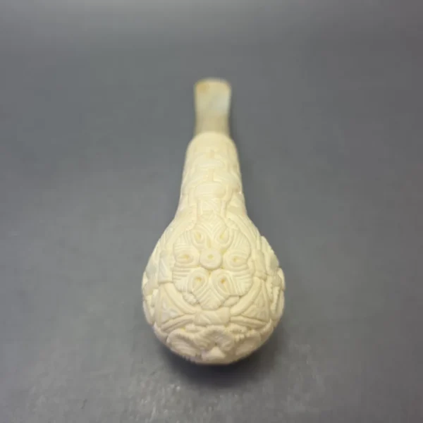 MBSD Meerschaum Deluxe Extra Large Floral Carved Brandy with Briar-Mortise (New) - Image 7