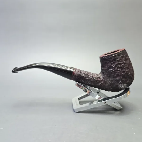 James Upshall Bark Group 6 Partially Rusticated Bent Billiard (Unsmoked Estate) - Image 4