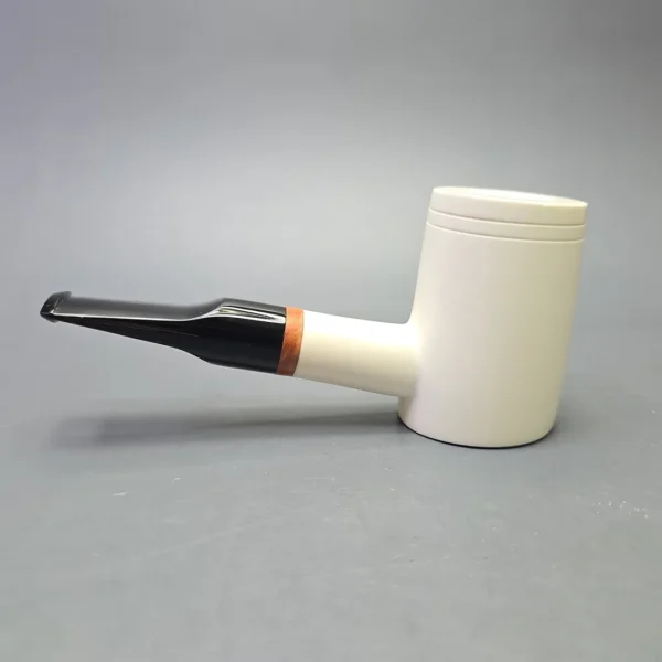 MBSD Meerschaum Deluxe Smooth Poker with Briar-Mortise (New) - Image 5