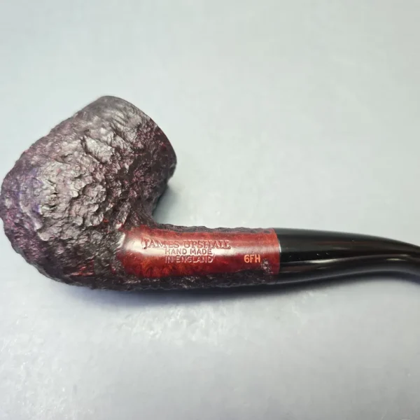 James Upshall Bark Group 6 Partially Rusticated Bent Billiard (Unsmoked Estate) - Image 10