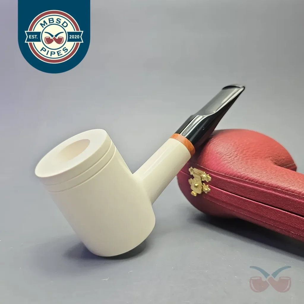 MBSD Meerschaum Deluxe Smooth Poker with Briar-Mortise (New)