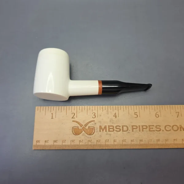 MBSD Meerschaum Deluxe Smooth Poker with Briar-Mortise (New) - Image 8