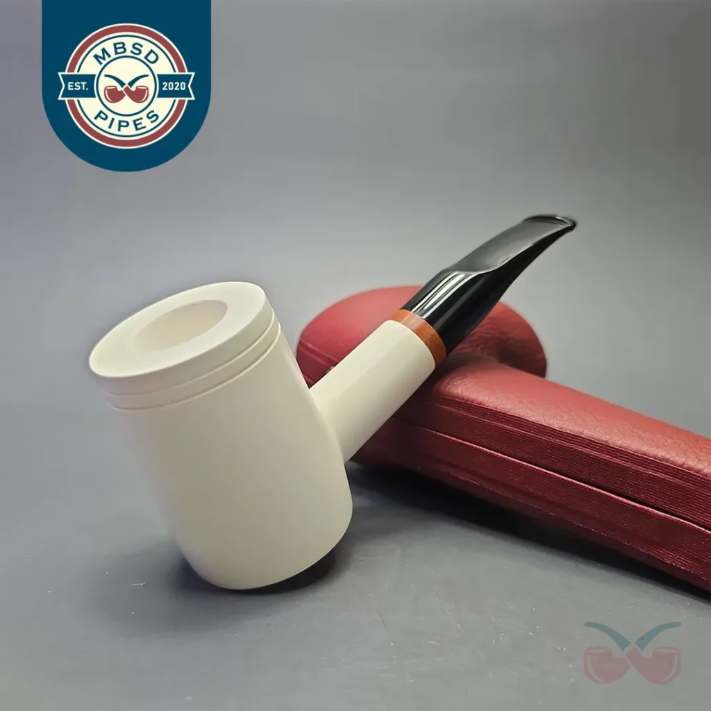 MBSD Meerschaum Deluxe Smooth Poker with Briar-Mortise (New)