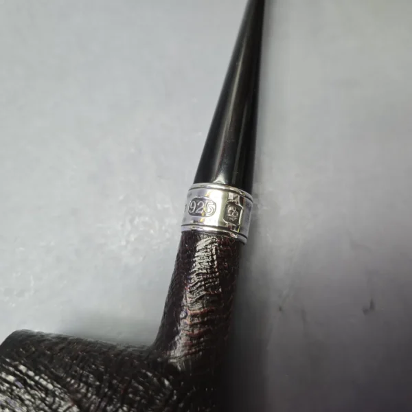 Dunhill (2000) Millennium Hallmark Shell Briar 5103 Sandblasted Billiard with Silver (Estate) - Image 11