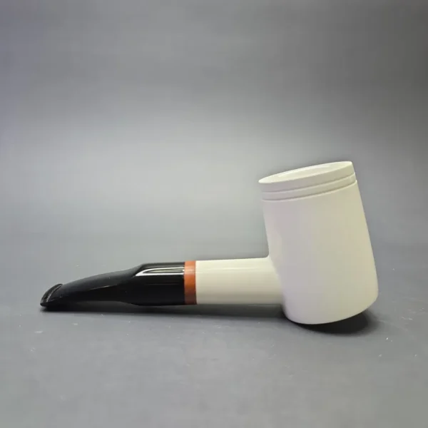 MBSD Meerschaum Deluxe Smooth Poker with Briar-Mortise (New) - Image 5