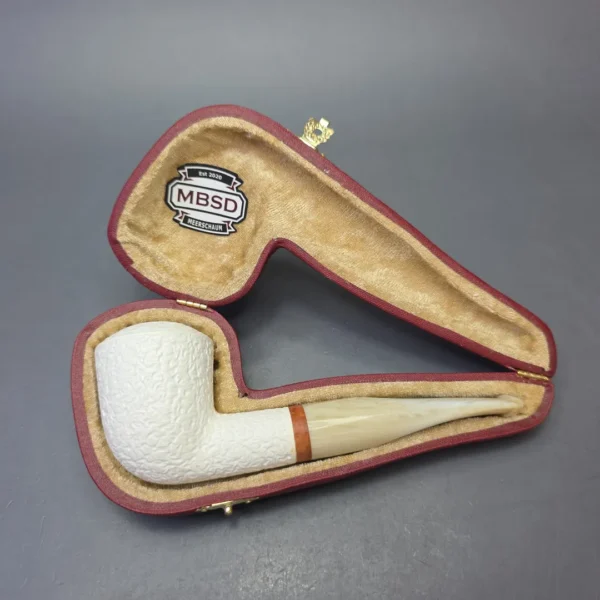 MBSD Meerschaum Deluxe Rusticated Rhodesian with Briar-Mortise (New) - Image 11